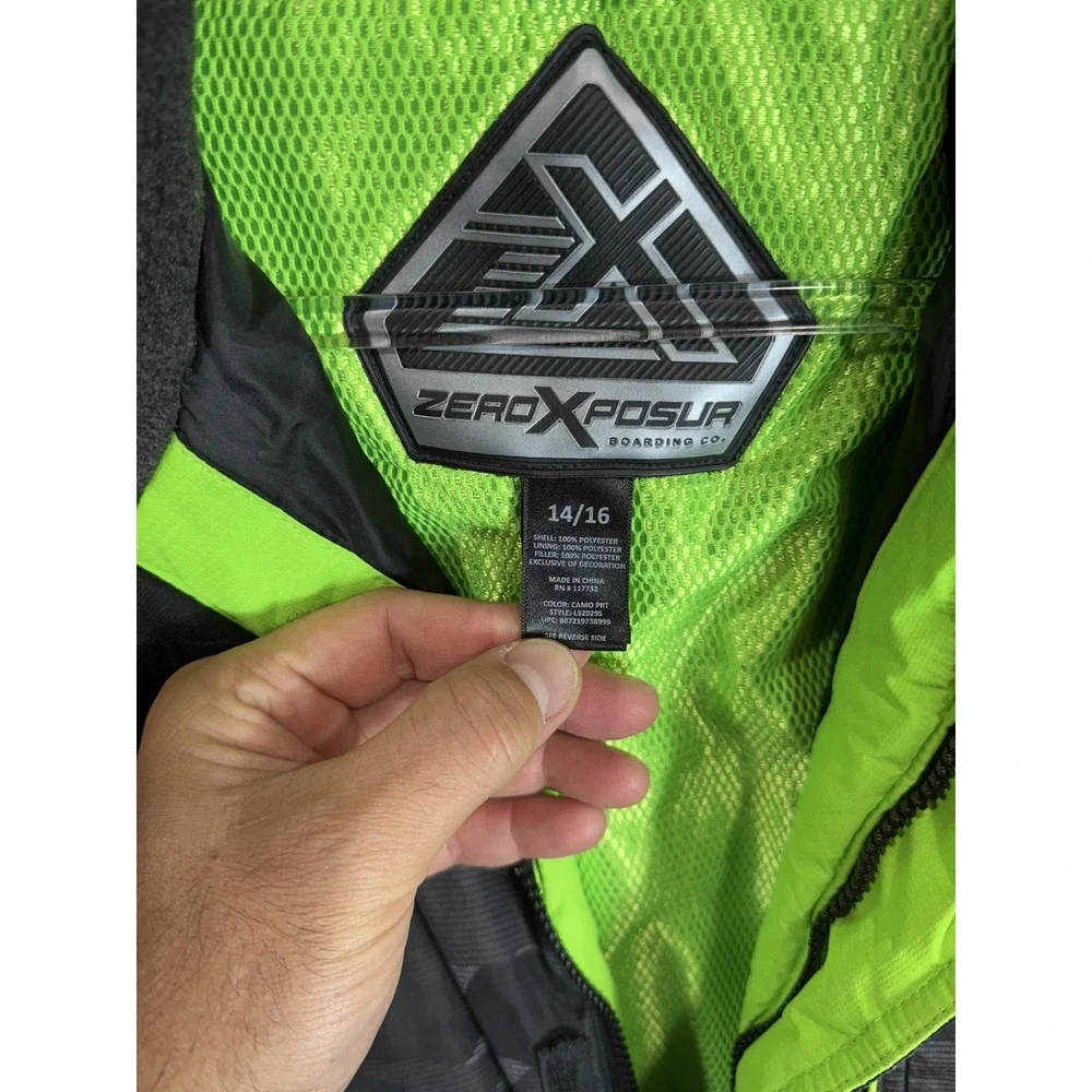 ZeroXposur Jacket Boys 14/16‎ Hooded Winter Coat Weather Resistant Camo
